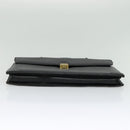 LOEWE Anagram Business Bag Leather Black Gold Auth sw696-5