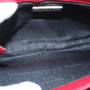 LOEWE Anagram Shoulder Bag Suede Leather Red Gold Auth sw697-11