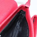 LOEWE Anagram Shoulder Bag Suede Leather Red Gold Auth sw697-19