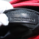 LOEWE Anagram Shoulder Bag Suede Leather Red Gold Auth sw697-12