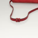 LOEWE Anagram Shoulder Bag Suede Leather Red Gold Auth sw697-7