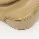 GUCCI Hand Bag Leather Beige Gold 001 4150 Auth sw703-12