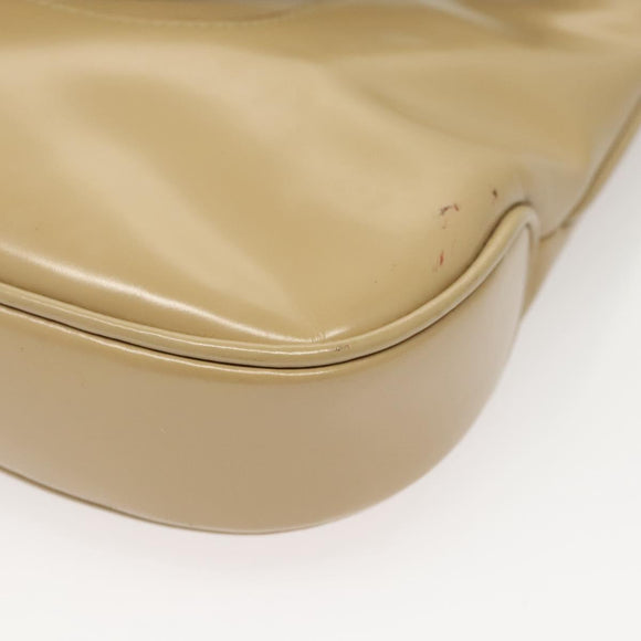 GUCCI Hand Bag Leather Beige Gold 001 4150 Auth sw703