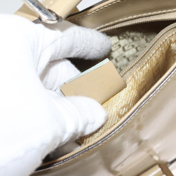 GUCCI Hand Bag Leather Beige Gold 001 4150 Auth sw703