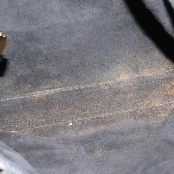 GUCCI Tote Bag Leather Black Gold 002 105 0141 Auth sw707