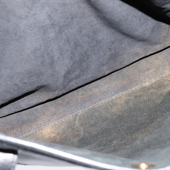 GUCCI Tote Bag Leather Black Gold 002 105 0141 Auth sw707