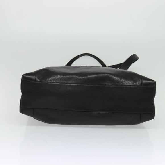 GUCCI Tote Bag Leather Black Gold 002 105 0141 Auth sw707