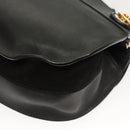 Chloe Goldie Hand Bag Leather Black Gold Auth sw713-13
