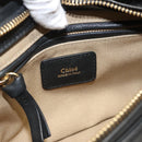 Chloe Goldie Hand Bag Leather Black Gold Auth sw713-17