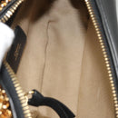 Chloe Goldie Hand Bag Leather Black Gold Auth sw713-18