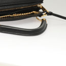 Chloe Goldie Hand Bag Leather Black Gold Auth sw713-7