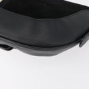 BALLY Shoulder Bag Suede Leather Black Silver Auth sw721A-13