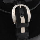 BALLY Shoulder Bag Suede Leather Black Silver Auth sw721A-15