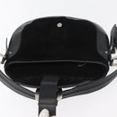 BALLY Shoulder Bag Suede Leather Black Silver Auth sw721A-16