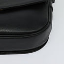 Burberrys Shoulder Bag Leather Black Gold Auth sw722-14