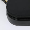 Burberrys Shoulder Bag Leather Black Gold Auth sw722-15