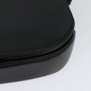 Burberrys Shoulder Bag Leather Black Gold Auth sw722-16