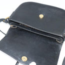 Burberrys Shoulder Bag Leather Black Gold Auth sw722-11