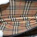 Burberrys Shoulder Bag Leather Black Gold Auth sw722-12