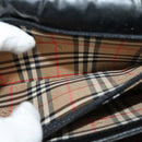 Burberrys Shoulder Bag Leather Black Gold Auth sw722-20