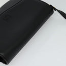 Burberrys Shoulder Bag Leather Black Gold Auth sw722-6