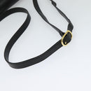 Burberrys Shoulder Bag Leather Black Gold Auth sw722-7