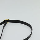 Burberrys Shoulder Bag Leather Black Gold Auth sw722-8