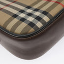 Burberrys Nova Check Shoulder Bag Canvas Beige Gold Auth sw723-14