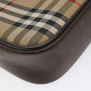 Burberrys Nova Check Shoulder Bag Canvas Beige Gold Auth sw723-16