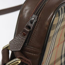 Burberrys Nova Check Shoulder Bag Canvas Beige Gold Auth sw723-10