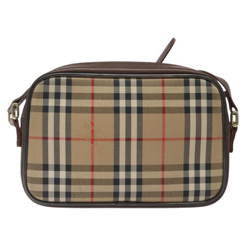 Burberrys Nova Check Shoulder Bag Canvas Beige Gold Auth sw723 - 0