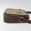 Burberrys Nova Check Shoulder Bag Canvas Beige Gold Auth sw723-3