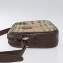 Burberrys Nova Check Shoulder Bag Canvas Beige Gold Auth sw723-4