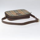 Burberrys Nova Check Shoulder Bag Canvas Beige Gold Auth sw723-7