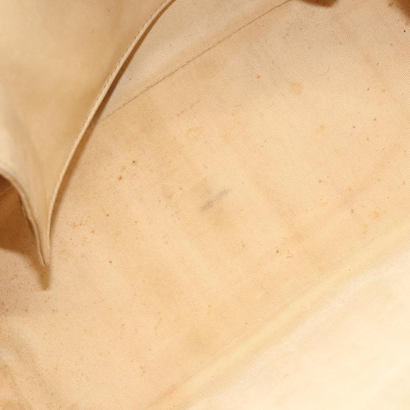 CHANEL Camelia Choco Bar Hand Bag Canvas Beige Silver CC Auth sw727