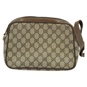 GUCCI GG Supreme Web Sherry Line Bag PVC Beige Gold 904 02 049 Auth sw732 - 0