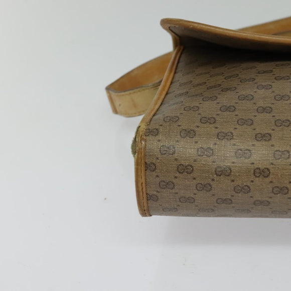 GUCCI Micro GG Supreme Shoulder Bag PVC Beige Gold 001 115 2681 Auth sw738