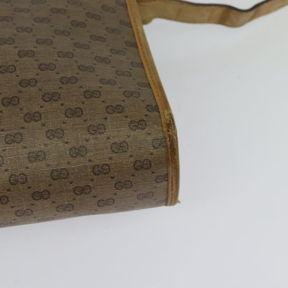 GUCCI Micro GG Supreme Shoulder Bag PVC Beige Gold 001 115 2681 Auth sw738