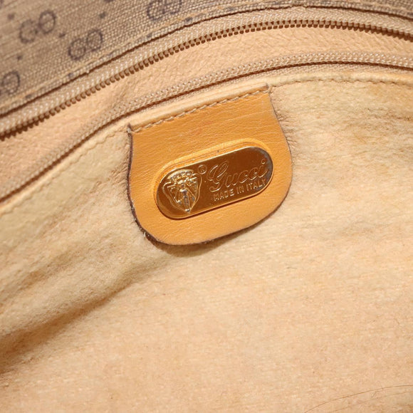 GUCCI Micro GG Supreme Shoulder Bag PVC Beige Gold 001 115 2681 Auth sw738