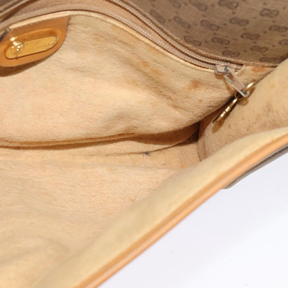 GUCCI Micro GG Supreme Shoulder Bag PVC Beige Gold 001 115 2681 Auth sw738