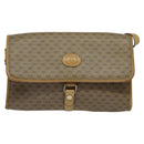 GUCCI Micro GG Supreme Shoulder Bag PVC Beige Gold 001 115 2681 Auth sw738-13