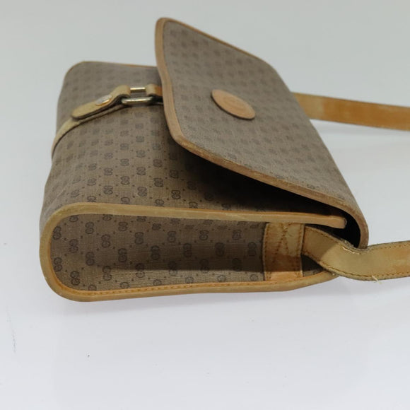 GUCCI Micro GG Supreme Shoulder Bag PVC Beige Gold 001 115 2681 Auth sw738
