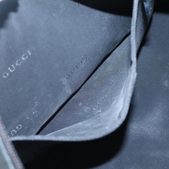 GUCCI Shoulder Bag Leather Black Silver 001 1206 Auth sw739