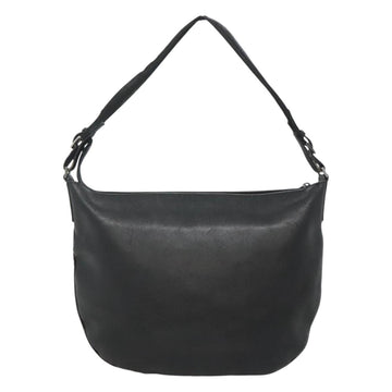 GUCCI Shoulder Bag Leather Black Silver 001 1206 Auth sw739 - 0