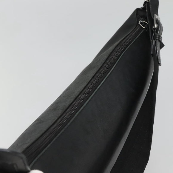 GUCCI Shoulder Bag Leather Black Silver 001 1206 Auth sw739