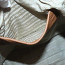 PRADA Hand Bag Leather 2way Beige Gold Auth sw742-21