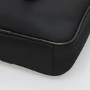 BURBERRY Shoulder Bag Nylon Black Silver Auth sw747-10