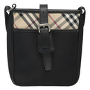 BURBERRY Shoulder Bag Nylon Black Silver Auth sw747-2