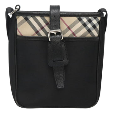 BURBERRY Shoulder Bag Nylon Black Silver Auth sw747 - 0