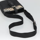 BURBERRY Shoulder Bag Nylon Black Silver Auth sw747-7